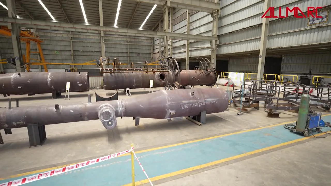 Delivered for Koch: a 35 m flare stack and liquid seal systems