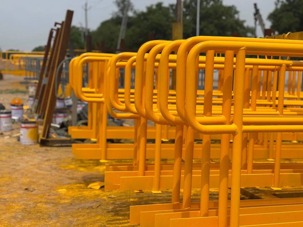 Maintenance galleries, metal fences, seismic stoppers, drainage spouts, Shinso piles, evacuation barriers