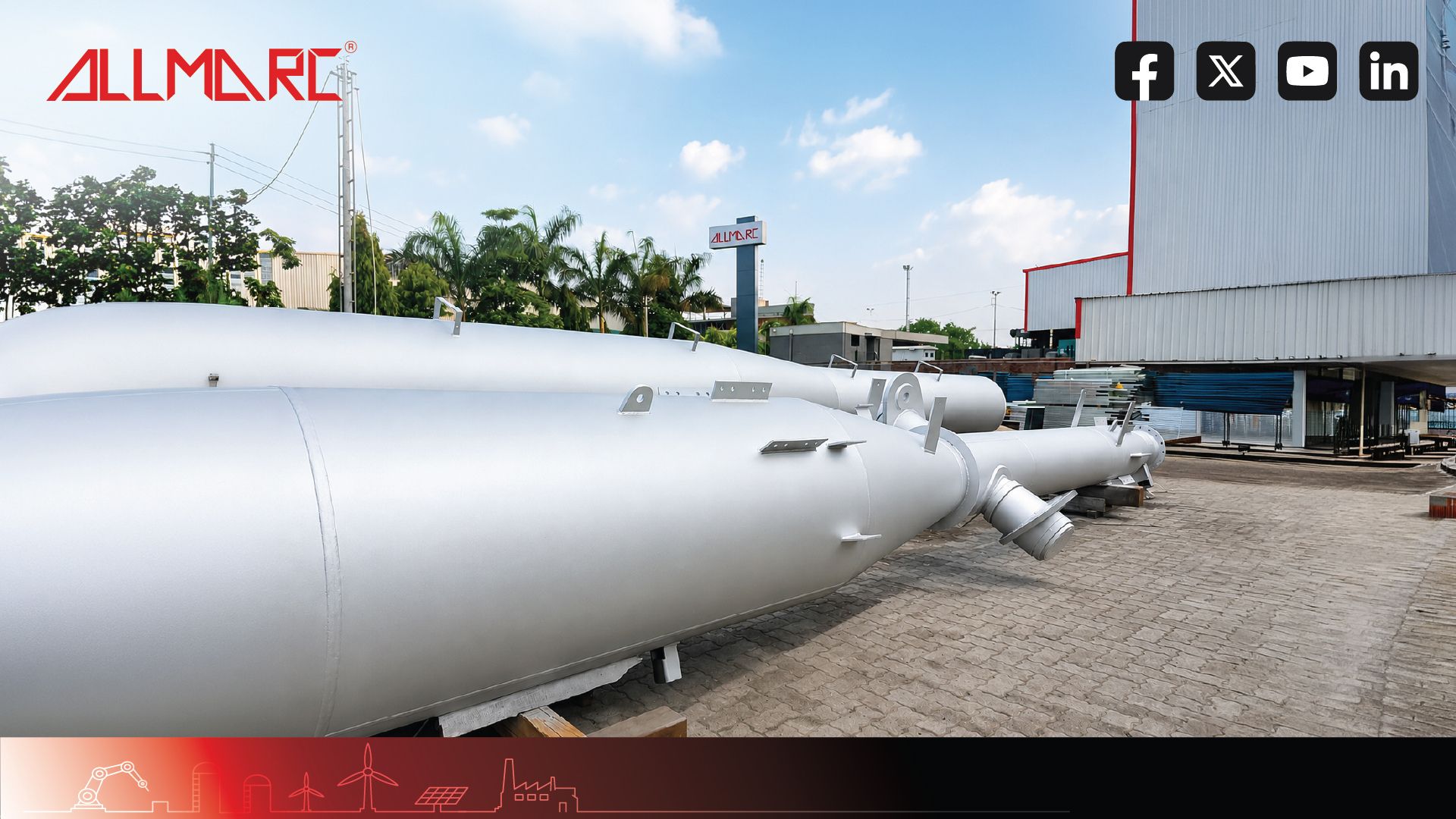 Allmarc pressure part fabrication equipment and vessels.