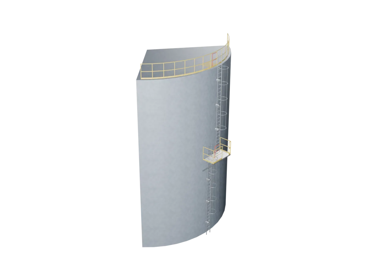 3D model of Caged Ladders & Railings
