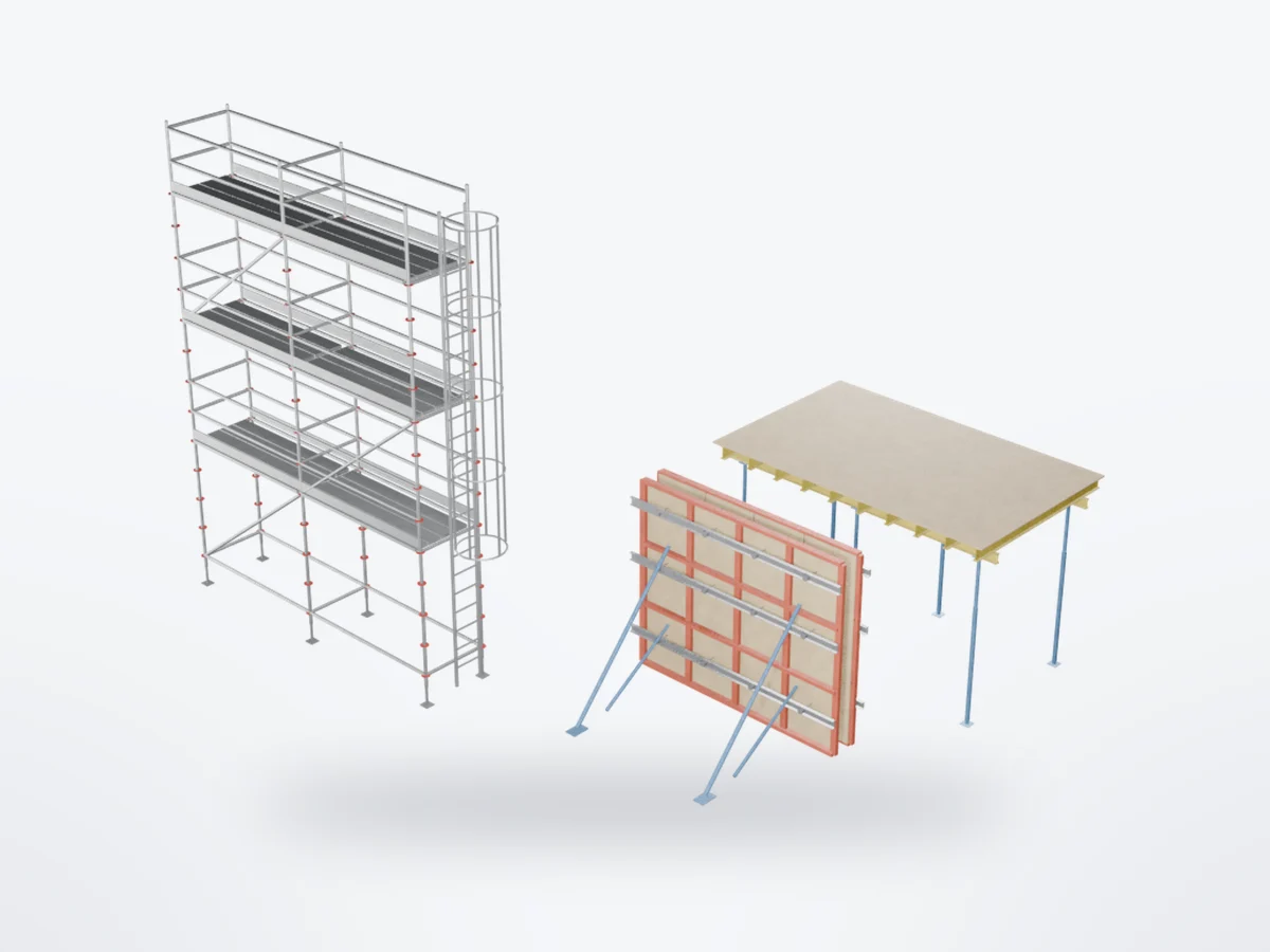 3D model of Formwork, Scaffolding & Shoring