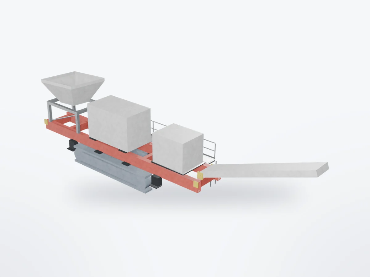 Mobile Crusher & Screener Chassis, 3D model