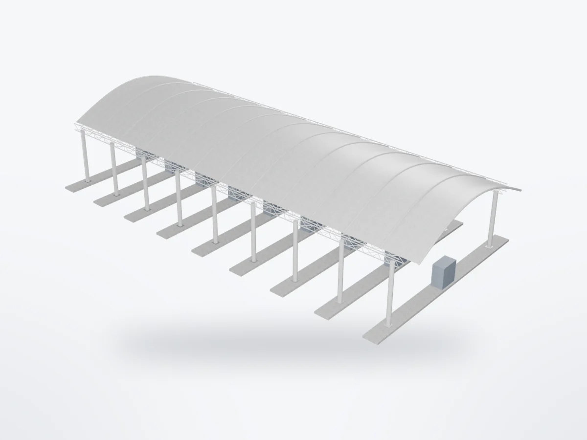 3D model of Toll Plaza Canopy Structures